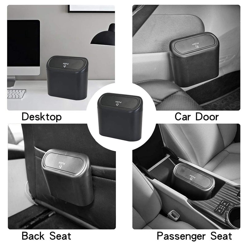 Skydue SKYDUE Car Trash Can with Lid Mini Vehicle Trash Bin Car Dustbin Garbage Organizer with One Roll Trash Bag Automotive Garbage Can Bin Trash Container for Auto Cars Home Office  - Image 5