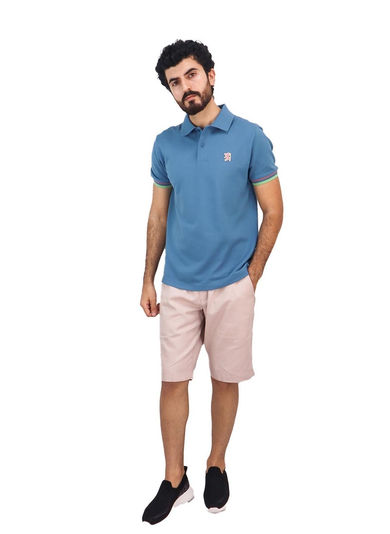 GIORDANO Men's Performance Polo Blue  - Image 2