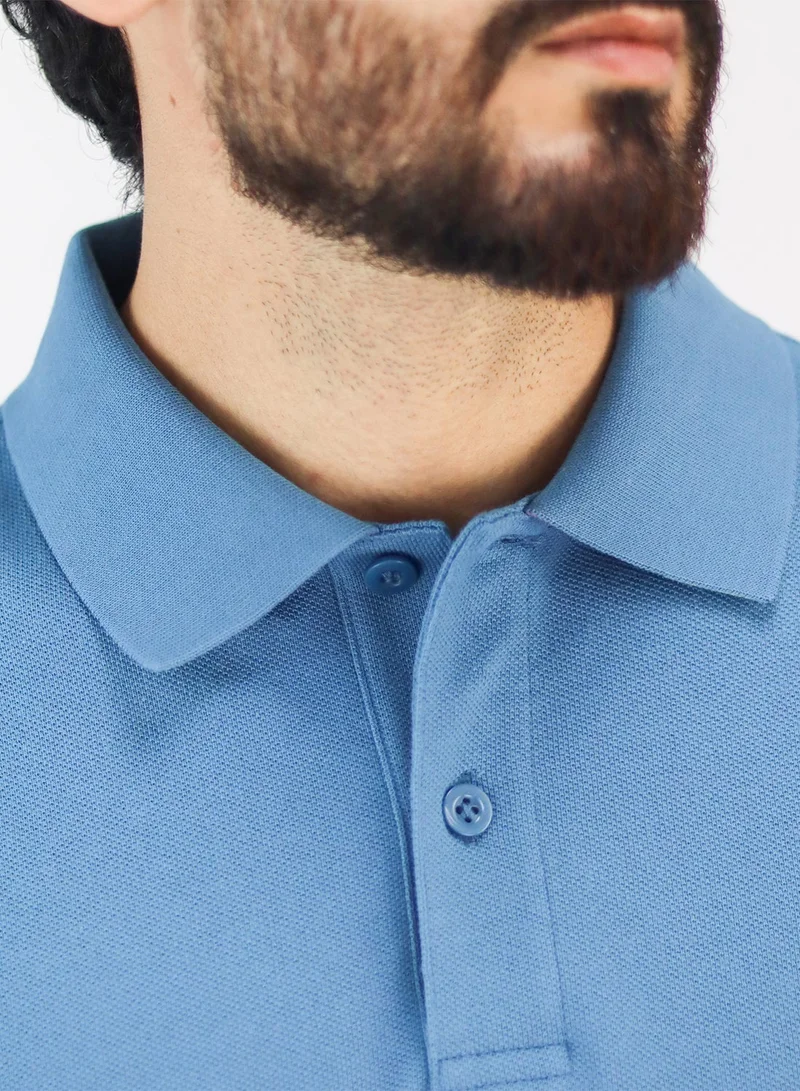GIORDANO Men's Performance Polo Blue