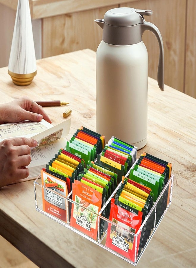 Tasybox Tea Bag Organizer, Clear Acrylic Tea Bag Holder with 6 Slot, Tea Packet Storage for Drawer, Pantry, Kitchen, Cabinet, Countertop - Image 5