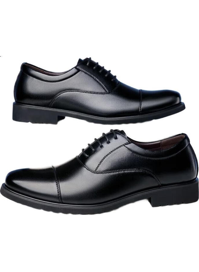 BEIOUTU Men'S Fashion Three-Joint Business Formal Shoes Comfortable Lace-Up Casual Men'S Shoes 8827 Black Size 43 - Image 3