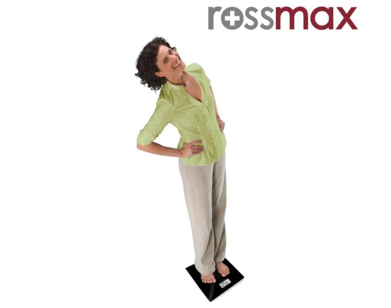 Rossmax آلة وزن رقمية شخصية تلقائية WB105 مع شاشة LCD كبيرة | تقنية سويسرية بأربعة حساسات لقياس الوزن بدقة للجسم - Image 5