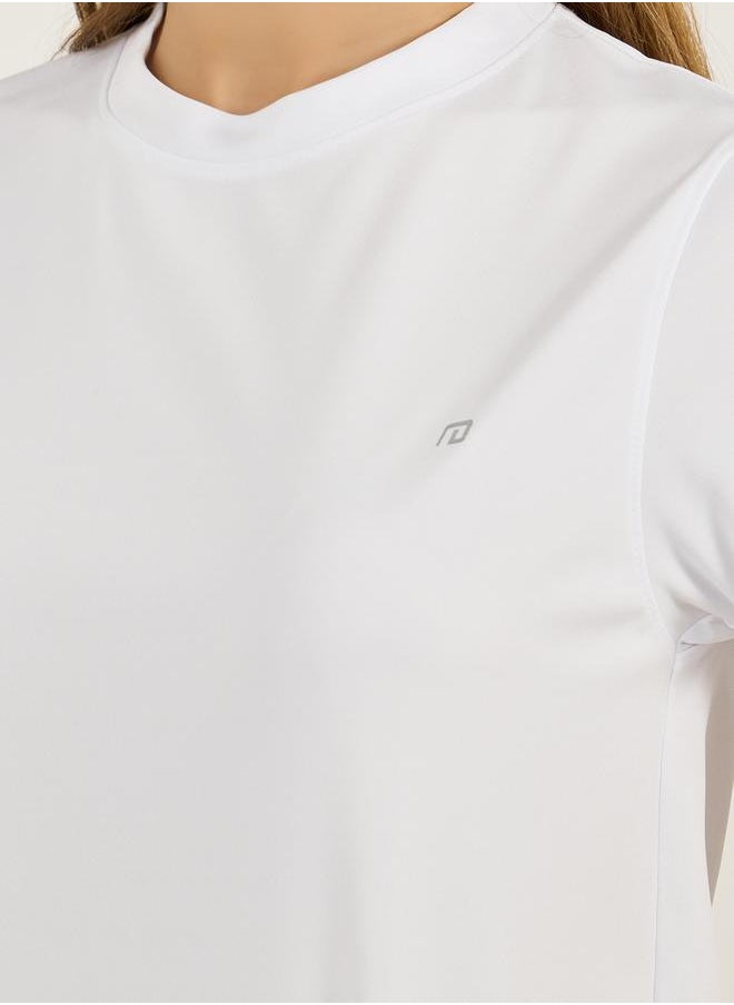 Styli Logo Round Neck Basic Short Sleeves Top  - Image 3