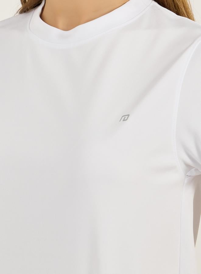 Styli Active Logo Round Neck Basic Short Sleeves Top - Image 3