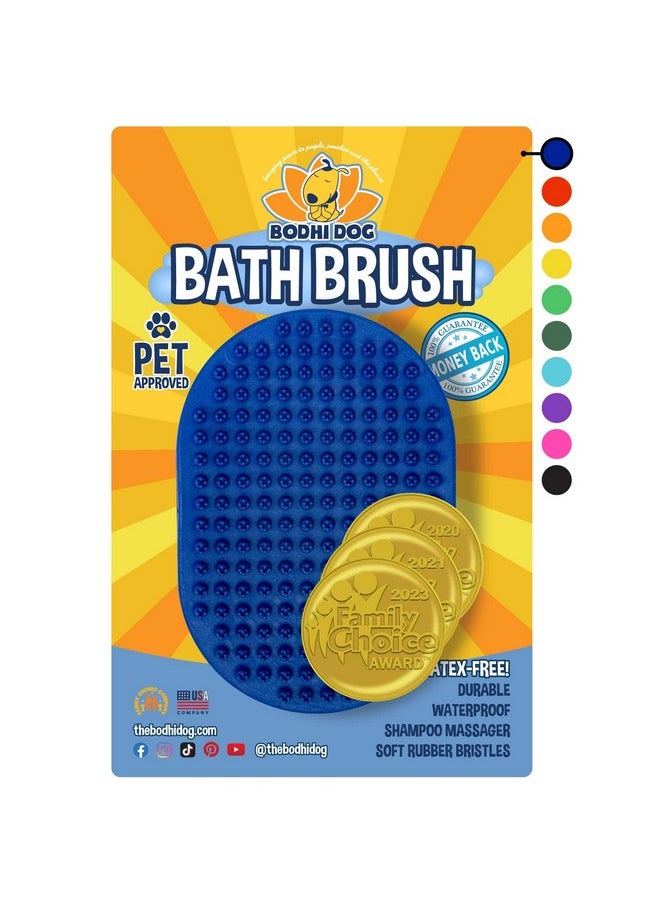 Bodhi Dog - Shampoo Brush | Pet Shower & Bath Supplies For Cats & Dogs | Dog Bath Brush For Dog Grooming | Long & Short Hair Dog Scrubber For Bath | Professional Quality Dog Wash Brush (One Pack, Blue) - Image 1