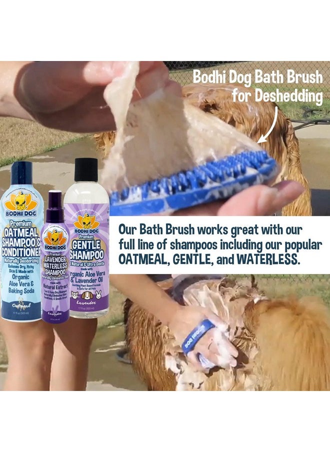 Bodhi Dog - Shampoo Brush | Pet Shower & Bath Supplies For Cats & Dogs | Dog Bath Brush For Dog Grooming | Long & Short Hair Dog Scrubber For Bath | Professional Quality Dog Wash Brush (One Pack, Blue) - Image 1