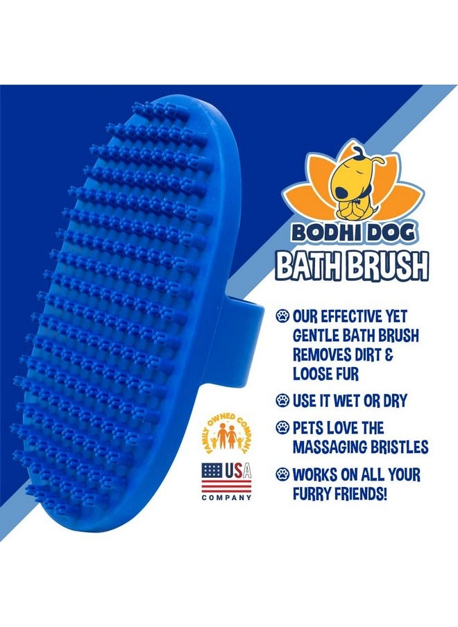 Bodhi Dog - Shampoo Brush | Pet Shower & Bath Supplies For Cats & Dogs | Dog Bath Brush For Dog Grooming | Long & Short Hair Dog Scrubber For Bath | Professional Quality Dog Wash Brush (One Pack, Blue) - Image 1