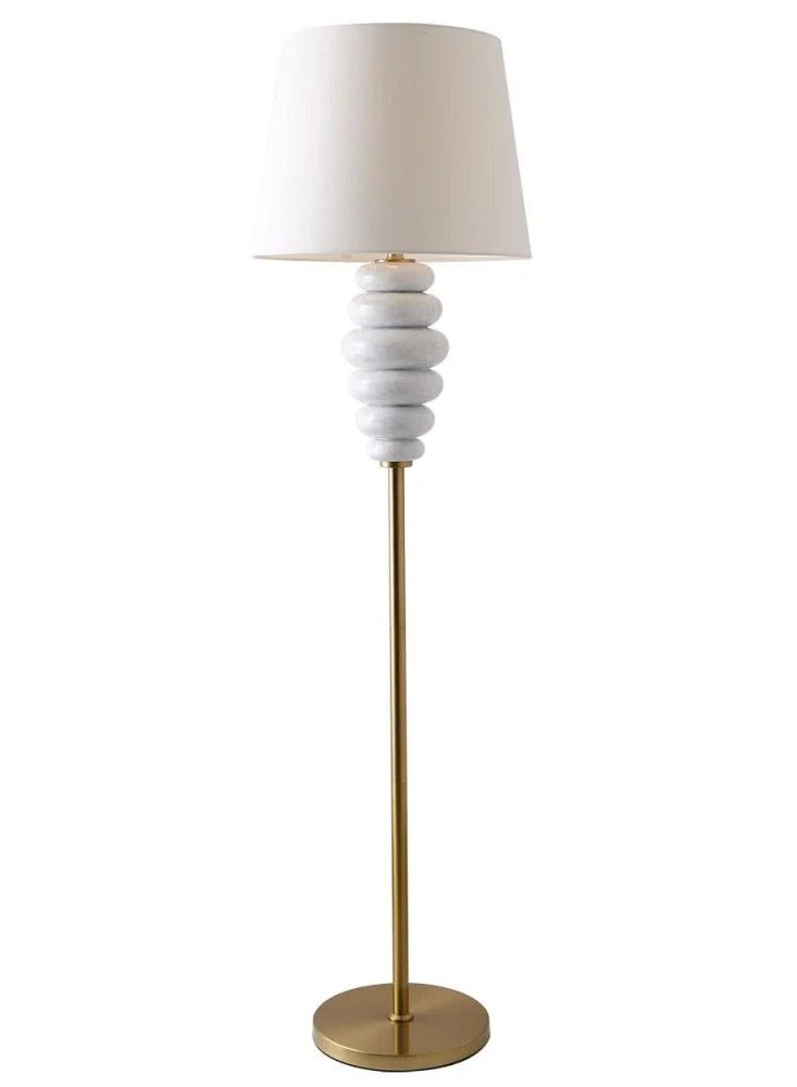 ليلت للأثاث أباجورة أرضية لون ابيض وذهبي