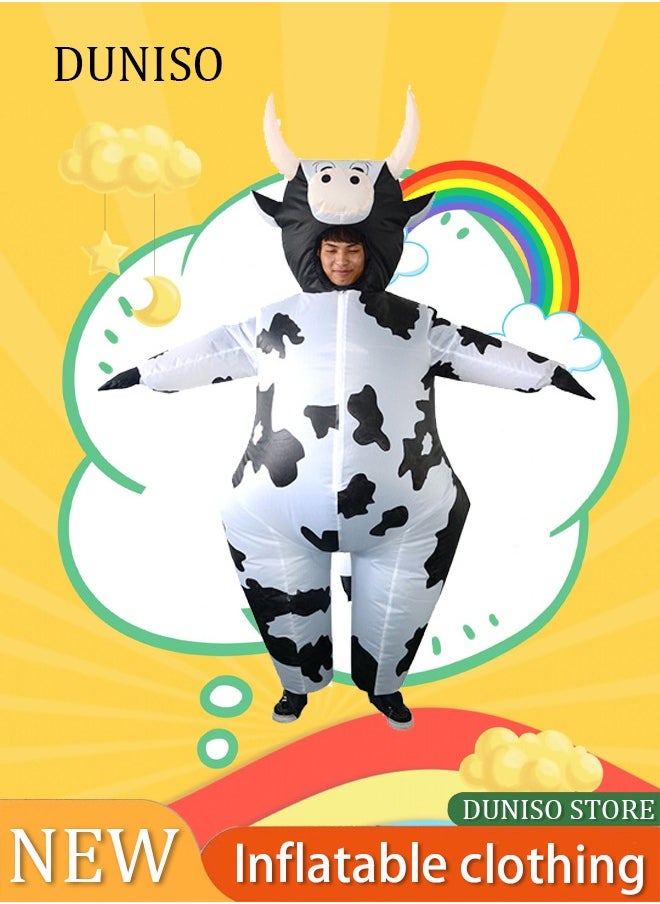 Generic - Cow Costume Inflatable Cow Costume Adult Blow Up Costume Funny Cow Inflatable Costume - Image 1