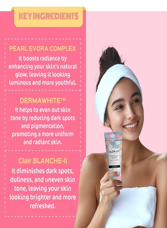 Glow Up Skin Brightening Elixir | Brightening moisturizer| Melanin Blocking Formula| Lightweight Non-Greasy | Deep Hydration| 55gm - Image 3