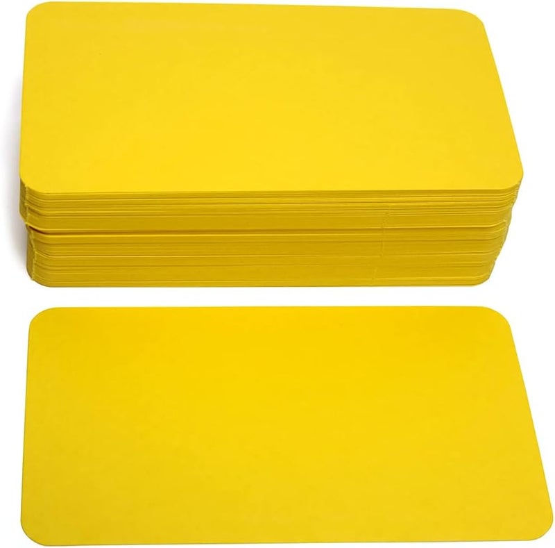 PPAPPAPPIYO 3.5x2 Blank color index cards (100) Paper - Blank (yellow) - Image 2
