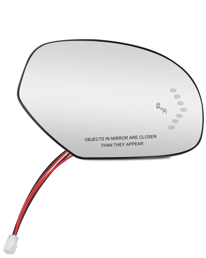Heated Mirror Glass with Blind Spot Detection and Rear Bracket Fit for Cadillac Escalade Chevy Suburban Tahoe GMC Yukon 20092014 Right Passenger Side Rear View Mirror