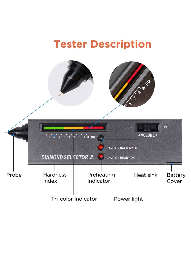 Professional Jeweller High Accuracy Diamond Tester For Novice and Expert - Diamond Selector II 9V Battery Included - Image 2