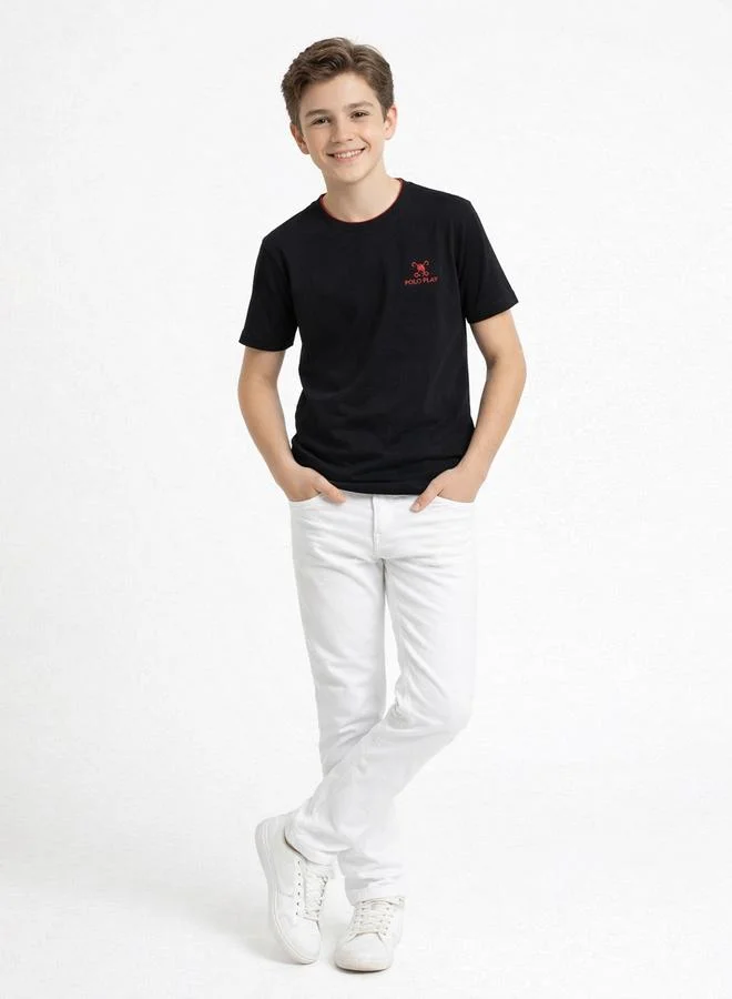 Polo Play Teen Boys Logo Crew Neck T-Shirt