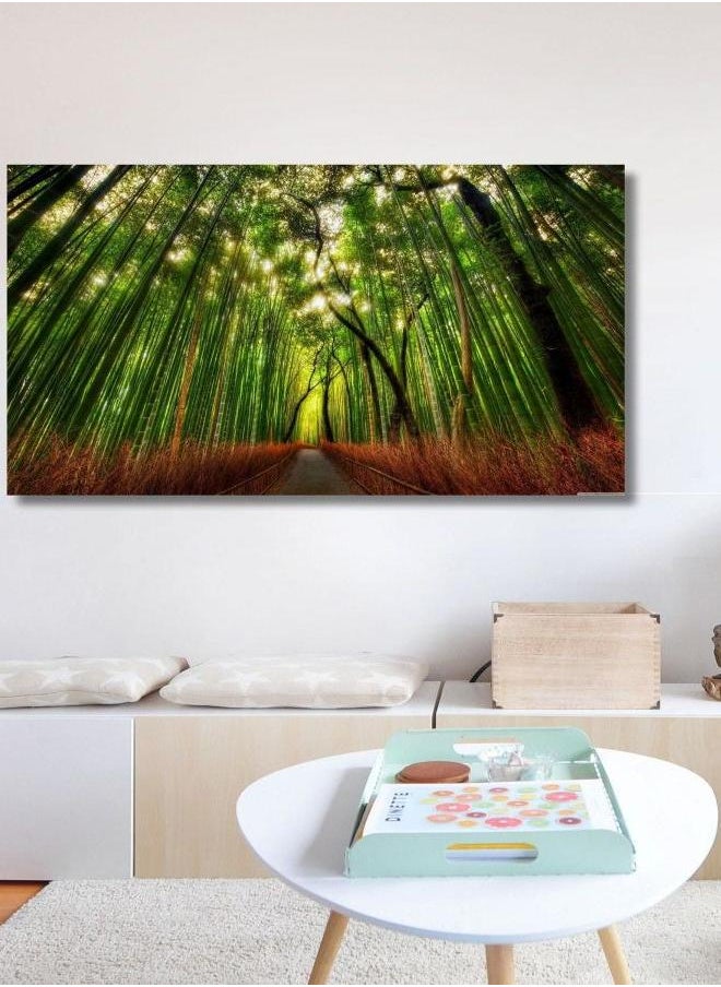 Tropical Tree Print Split Canvas Trees Poster Palm, Tree Wall Art Tree Canvas Print Nature Poster Nature Print Green forest Handmade Gift