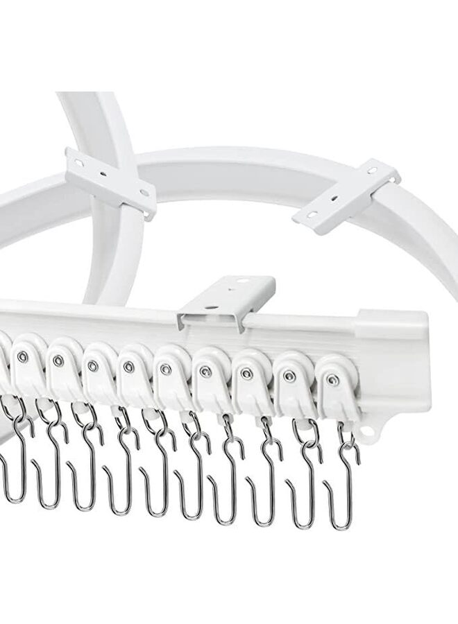 Flexible Bendable Ceiling Curtain Track, White Curtain Rail Curved Ceiling Curtain Track Mount for Room Divider (Size : 3M) - Image 3