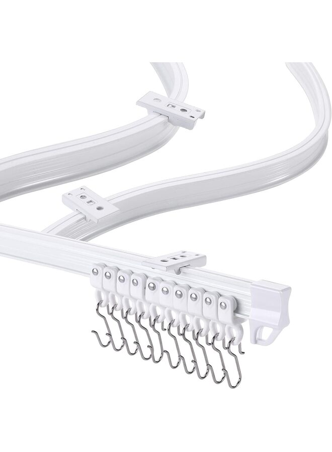 Flexible Bendable Ceiling Curtain Track, White Curtain Rail Curved Ceiling Curtain Track Mount for Room Divider (Size : 3M) - Image 1