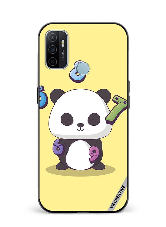 VR CREATIVE Protective Case Cover For Oppo A53 Panda With 56789 Numbers Design Multicolour - Image 1