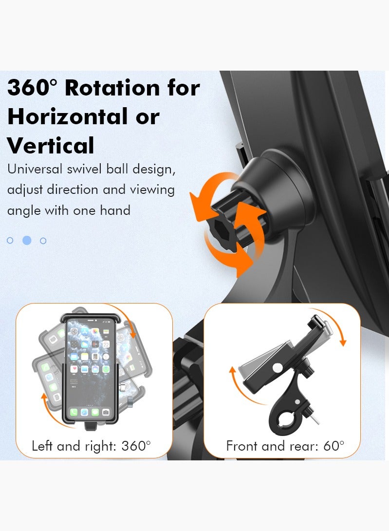 HouDeOS Phone Holder for Bike and Motorcycle Phone Mount Bicycle Cell Phone Mount Clamp for Handlebar - Image 5