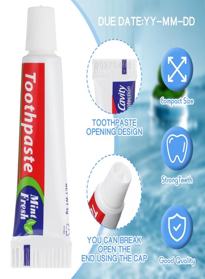 Dimsile Mini Toothpaste Bulk Regular Clean Mint Toothpaste for Bad Breath, Helps Freshens Breath, Whitens Teeth Travel Size 0.18oz for Home Hotel Office School Camping - Image 2