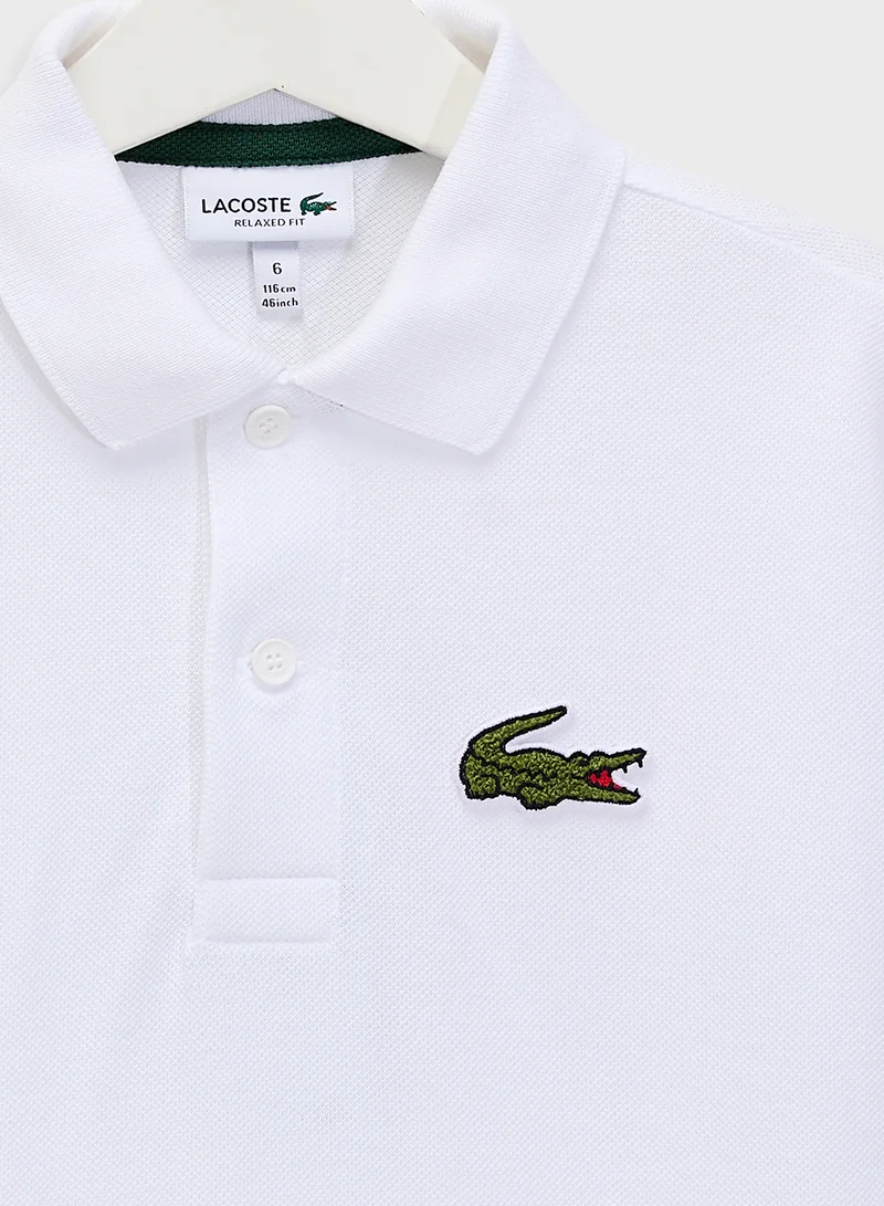 لاكوست Kids Logo Polo T-Shirt