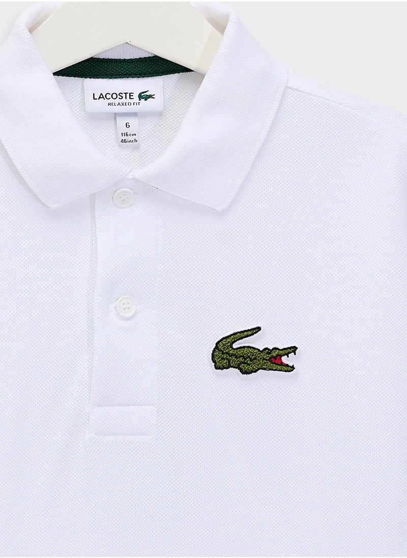 LACOSTE Kids Logo Polo T-Shirt  - Image 3