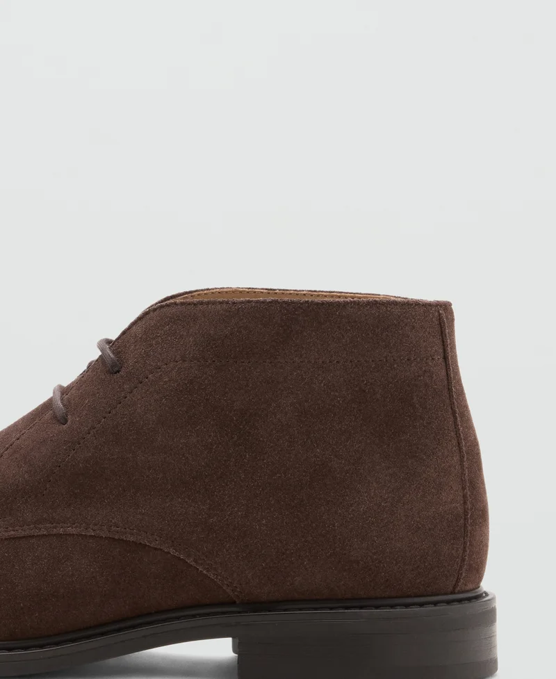 Mango Man 33-COFFEE Suede Leather Ankle Boots for Men | Best Price UAE