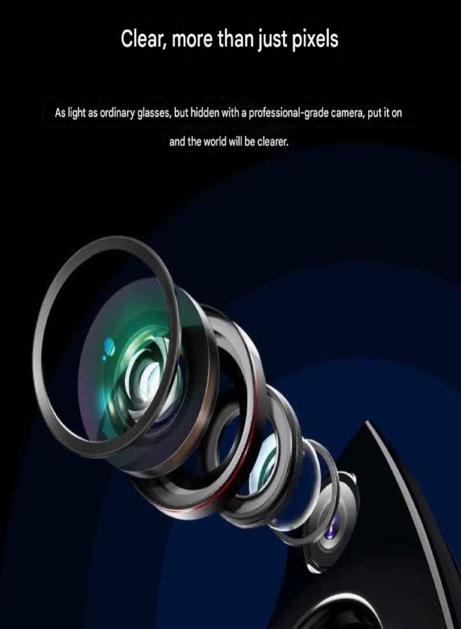 نظارات ذكية M01Pro AI بدقة ‎800‎ واط – كاميرا ‎8‎ ميجابكسل عالية الدقة لتصوير الصور والفيديو، تثبيت مضاد للاهتزاز، نظارات شمسية ذكية بتقنية البلوتوث، تحكم باللمس، وظائف الموسيقى والمكالمات، ذاكرة ‎16‎ جيجا، بطارية ‎250‎ مللي أمبير – متوافقة مع Android و iOS - Image 3