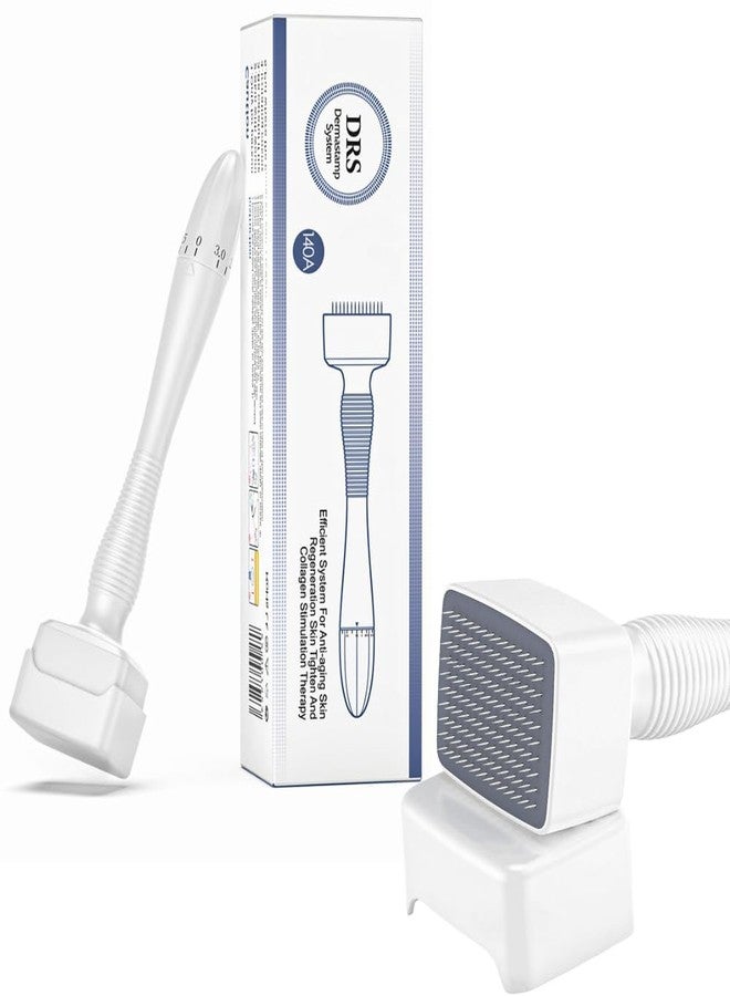 Meliora DRS Derma Stamp - 0-3mm Titanium Microneedles for Hair & Beard Regrowth, Facial Microneedling Roller for Skin Rejuvenation & Acne Repair, Reusable at-Home Derma Pen Kit - Image 1