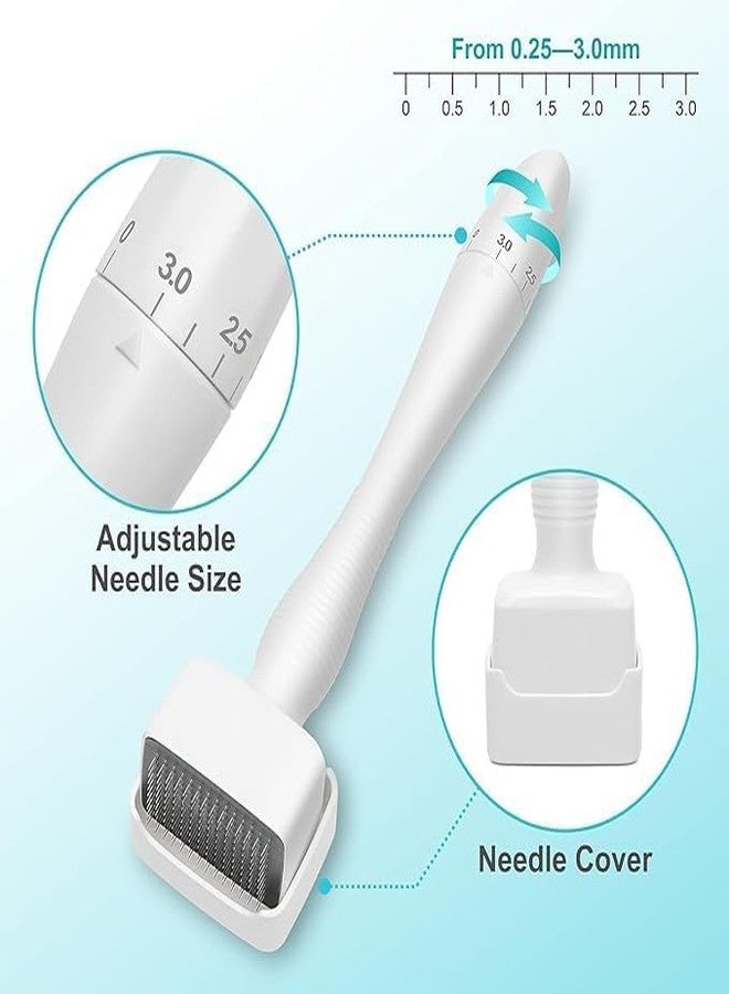 Meliora DRS Derma Stamp - 0-3mm Titanium Microneedles for Hair & Beard Regrowth, Facial Microneedling Roller for Skin Rejuvenation & Acne Repair, Reusable at-Home Derma Pen Kit - Image 3