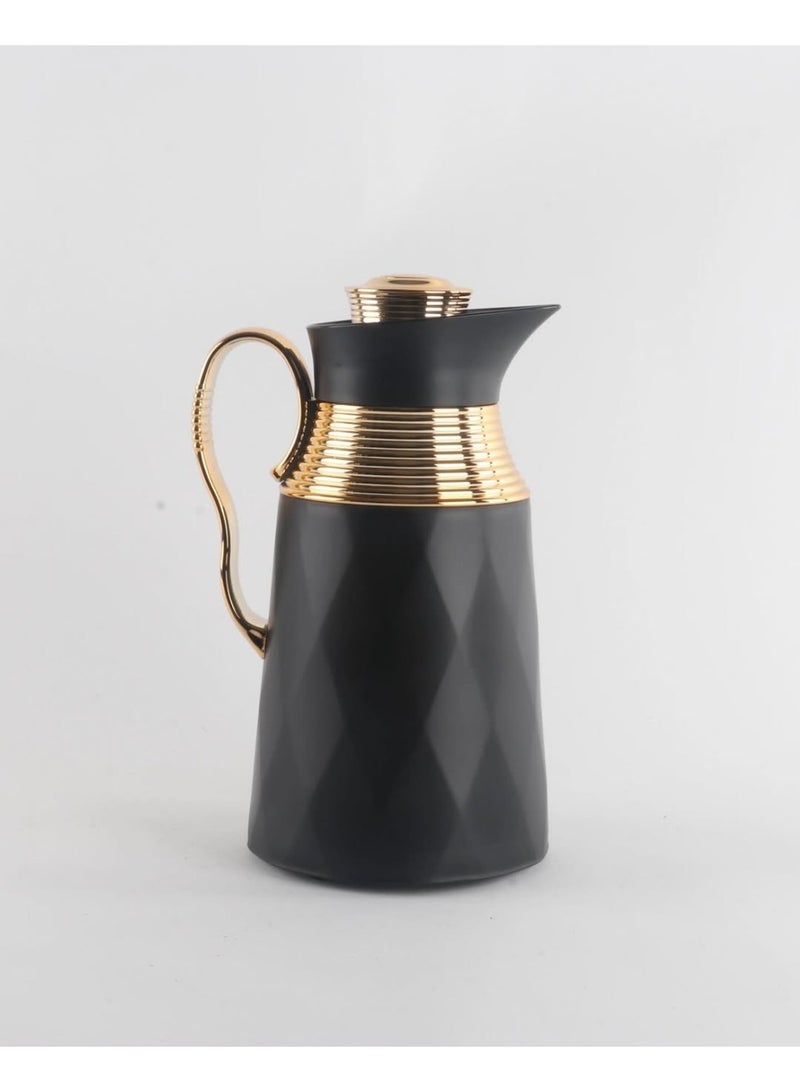 BASURRAH Tea and Coffee Thermos 1 liter - Keeps hot for 12 hours and cold for 24 hours, elegant design, black color - Image 4