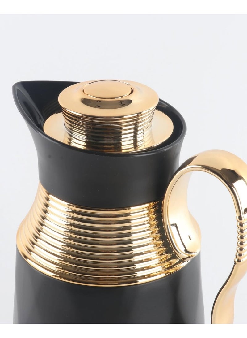 BASURRAH Tea and Coffee Thermos 1 liter - Keeps hot for 12 hours and cold for 24 hours, elegant design, black color - Image 3