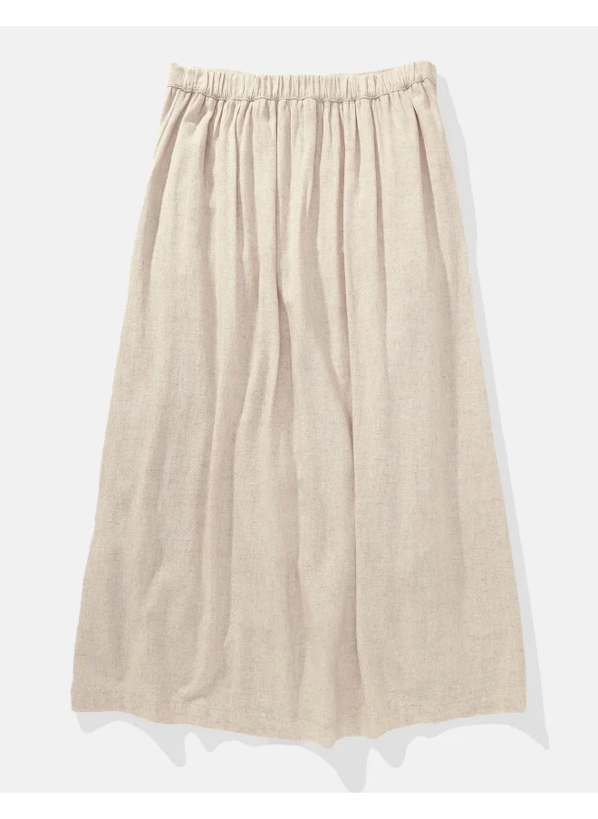 امريكان ايجل AE Button Front Midi Skirt