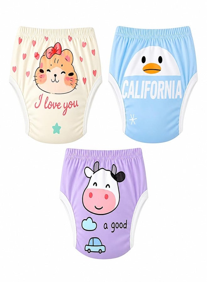 Dharmnirdosh Baby Diaper Pants,Potty Training Panties/Padded Underwear | Soft, Washable & Reusable Cotton Nappies for Boys & Girls | Multi Pattern Design (Multicolor) (3, 1-2 Years) - Image 2