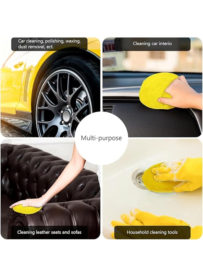 Generic 5-Pcs Car Wash Kit With Bucket, Sponge, Microfiber Cleaning Mitt, Round Applicator, And Soft Bristle Brush – Complete Vehicle Cleaning Set  - Image 2
