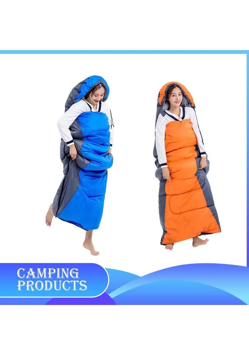 Manful Hooded Envelope Sleeping Bag for Outdoor Camping  - Image 2