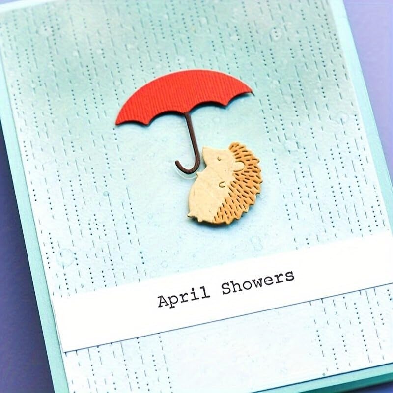 Lapoo Flowers Metal Cutting Die for Scrapbooking - Durable, Cut Stencils for DIY Scrapbook Photo Album Decorative Paper Card, Card Making Supplies, Embossing (Umbrella Alone in The Rain 5.6 x 4.3 in) - Image 4
