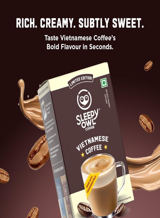 Sleepy Owl Vietnamese Coffee Premix, Instant Coffee Premix Sachets, Bold & Creamy, Café-Style Brew at Home, 3 in 1 Coffee, Made with Condensed Milk, 100g (5 Sachets x 20g) - Image 2