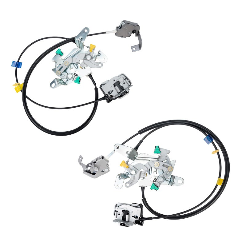 Qagea Rear Door Lock Latch Cable Left Driver Right Passenger Side Replacement for 9907 Ford F250 F350 F450 F550 Super Duty Locking Latches Assembly Replaces 6C3Z28264A00A 6C3Z28264A01A