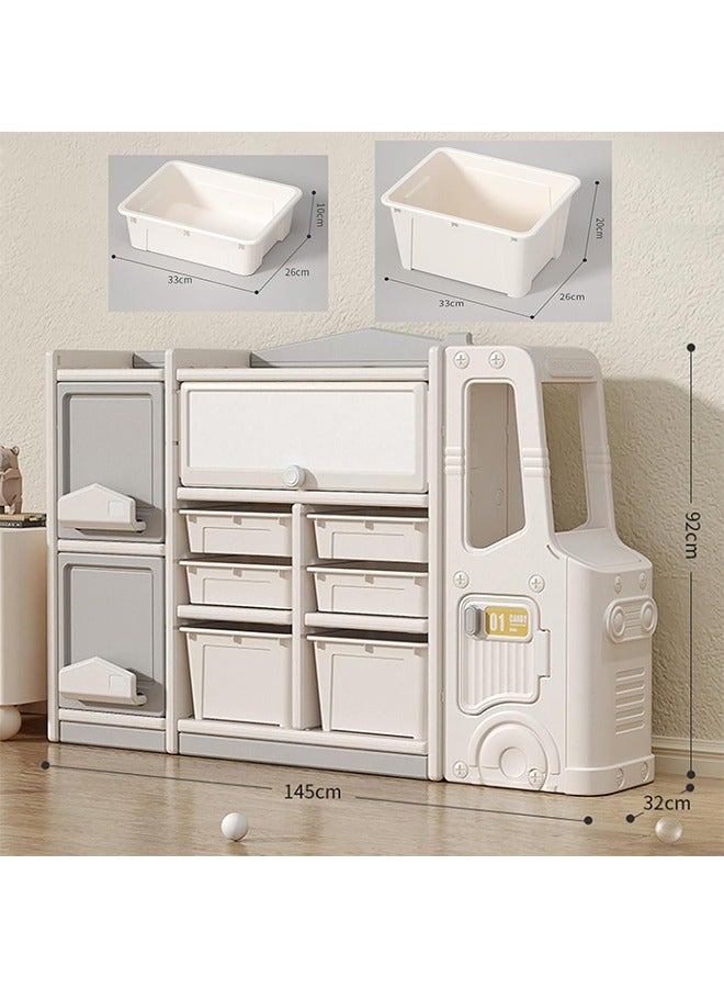 Beauenty Children's Toy Storage Organizer  Large Kids Toy Chests  Kids Storage Bins Toy Boxes  Car Children's Toy Storage Rack  Toy Box Organizer for Kids' Playroom (Car-A) - Image 2