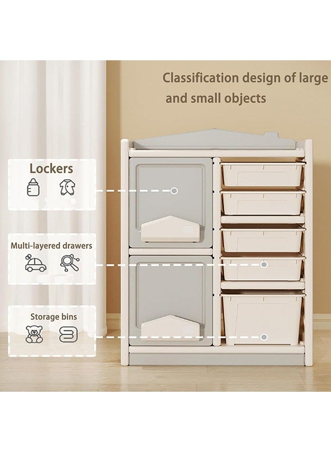 Beauenty Children's Toy Storage Organizer  Large Kids Toy Chests  Kids Storage Bins Toy Boxes  Car Children's Toy Storage Rack  Toy Box Organizer for Kids' Playroom (Car-A) - Image 3