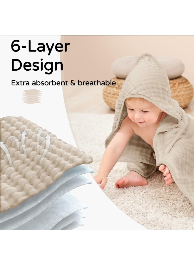 Yoofoss Hooded Baby Towels for Newborn - Image 4
