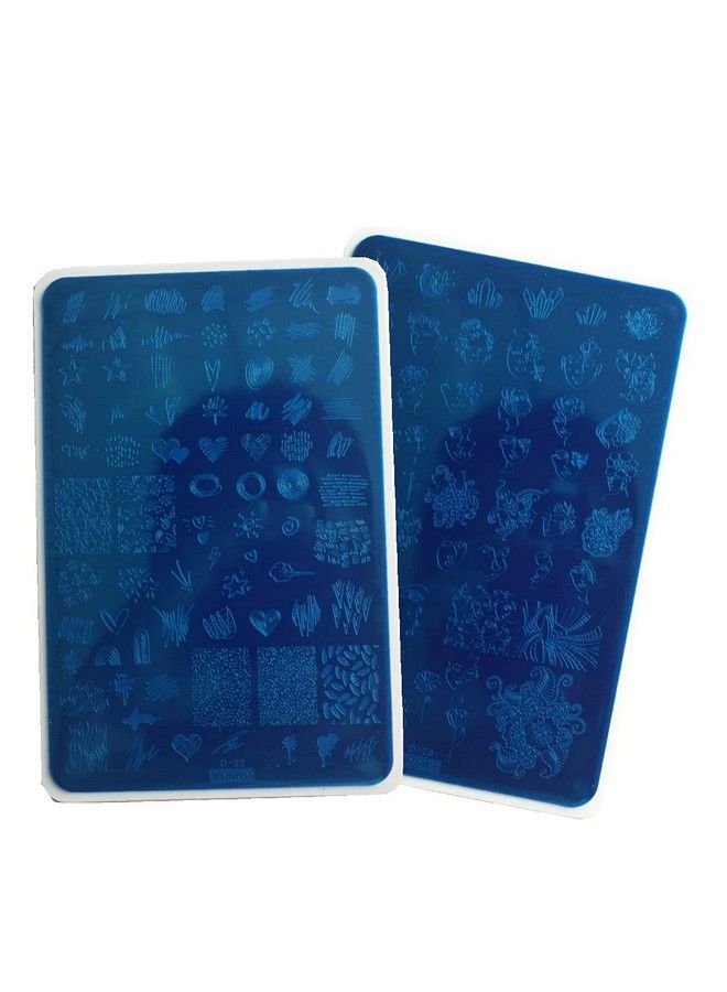 Mezerdoo 2Pcs Figure Woman Face Pattern Nail Stamping Plates Set Geometry Lace Flower Graffiti Striped Hot Design Nails Art Stamp Template Mold - Image 3