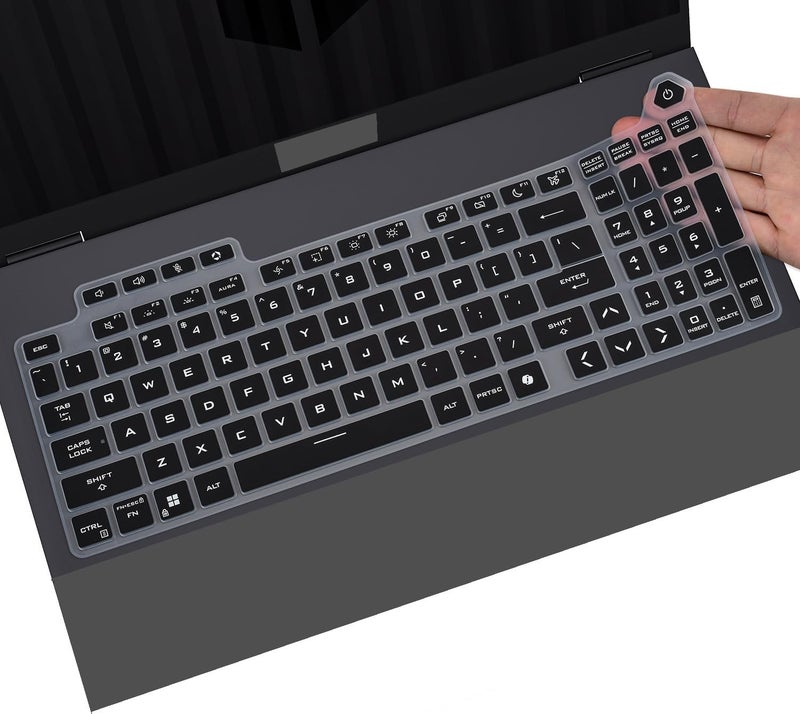 RAYA Premium Keyboard Cover for 2025 ASUS TUF Gaming A16/F16 16inch Laptop. (Black Silicone) - Image 1