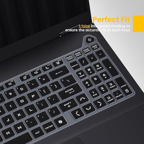 RAYA Premium Keyboard Cover for 2025 ASUS TUF Gaming A16/F16 16inch Laptop. (Black Silicone) - Image 4