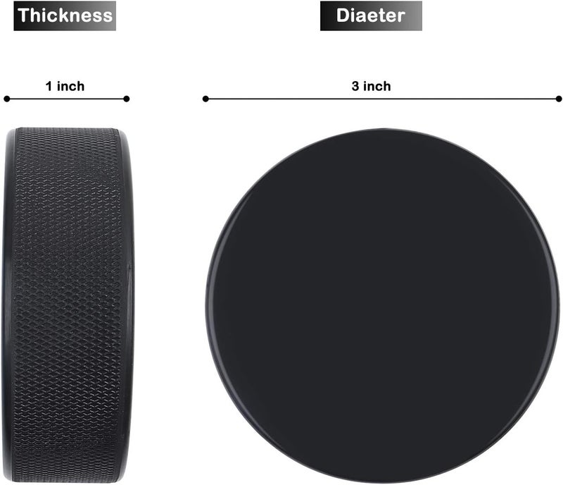 Golden Sport Store Ice Hockey Pucks, Official Regulation, for Practicing and Classic Training, Diameter 3", Thickness 1", 6oz, Black - Image 2