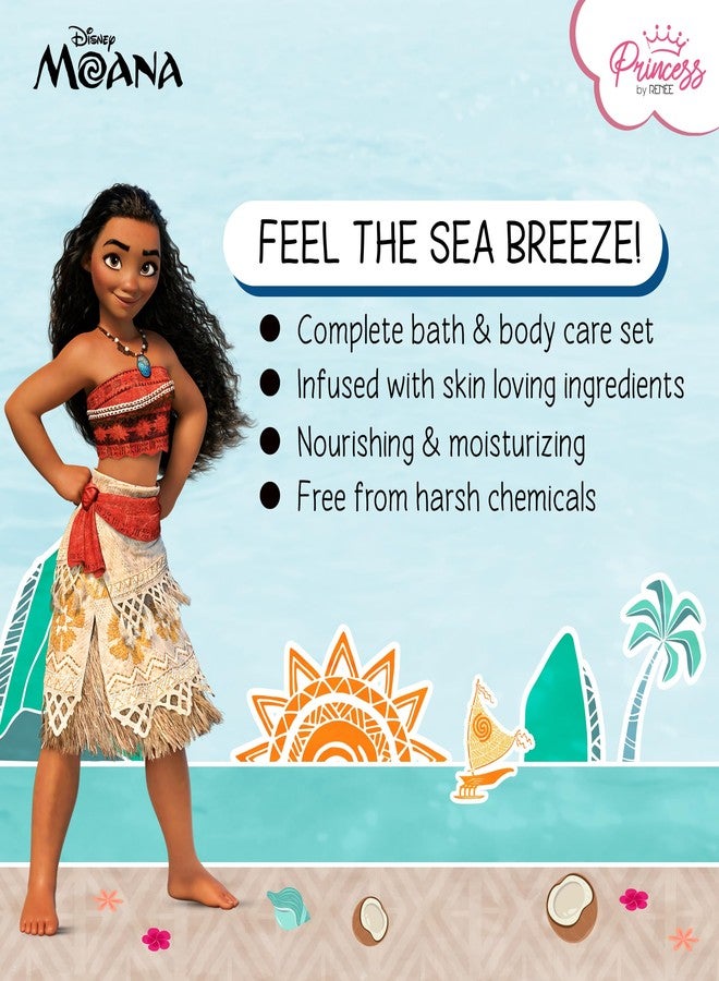 Renee Princess By RENEE Disney Moana Bath & Body Care Combo Set of 4 - Shampoo, Body Wash, Face Wash & Lotion l Soothing, Nourishing l Cruelty-Free l For Pre-Teen Girls - Image 3
