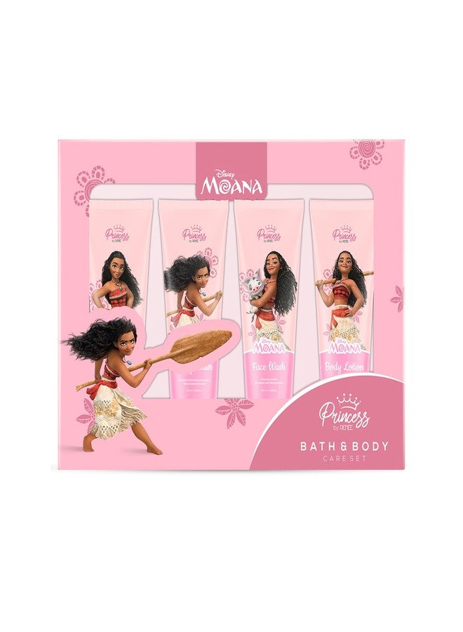 Renee Princess By RENEE Disney Moana Bath & Body Care Combo Set of 4 - Shampoo, Body Wash, Face Wash & Lotion l Soothing, Nourishing l Cruelty-Free l For Pre-Teen Girls - Image 1