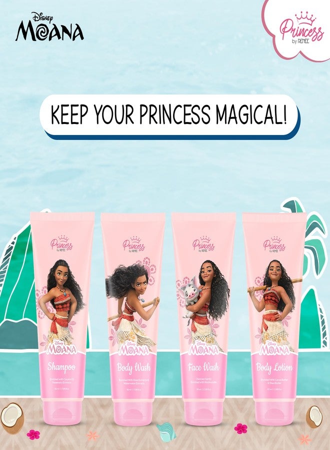 Renee Princess By RENEE Disney Moana Bath & Body Care Combo Set of 4 - Shampoo, Body Wash, Face Wash & Lotion l Soothing, Nourishing l Cruelty-Free l For Pre-Teen Girls - Image 2