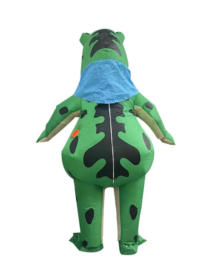 Inflatable Frog Costume For Adults Green 150-190cm Height Size L - Image 2